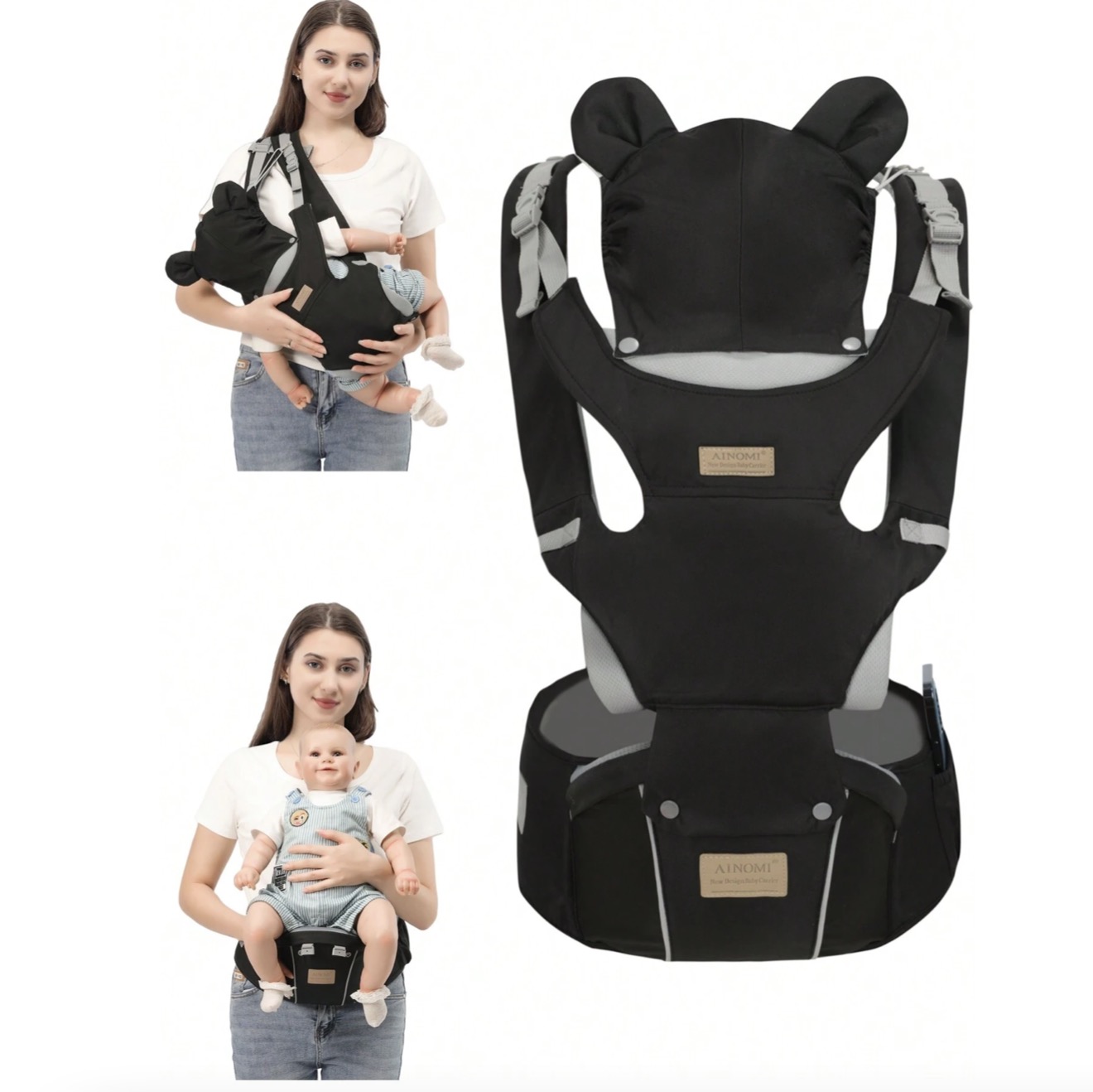 Ergonomic Baby Carrier Newborn To Toddler - Canguru Ergonômico 6 em 1 para