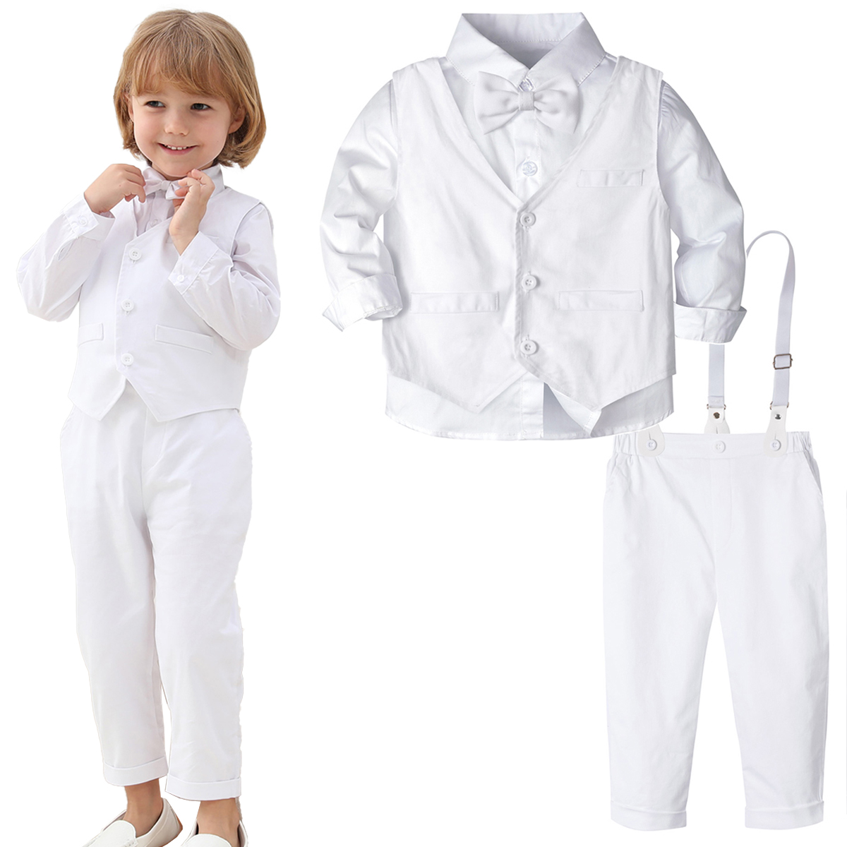 Baby Boy Suit Set Baptism - Roupa de batismo para criança, terno