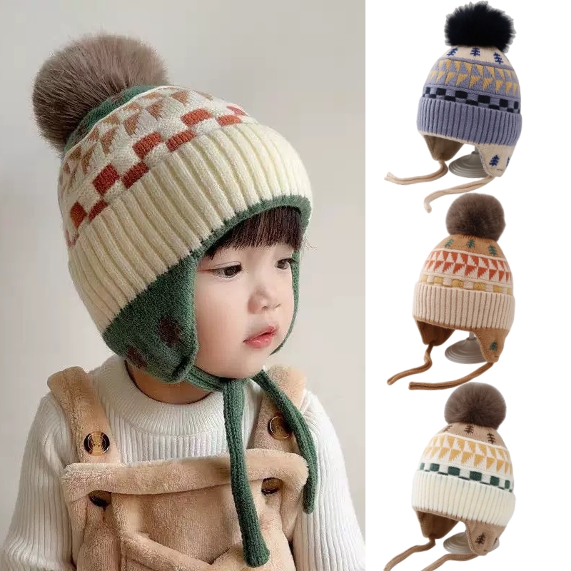 Infant Beanie Hat With Ears - Gorro de bebê com proteção para