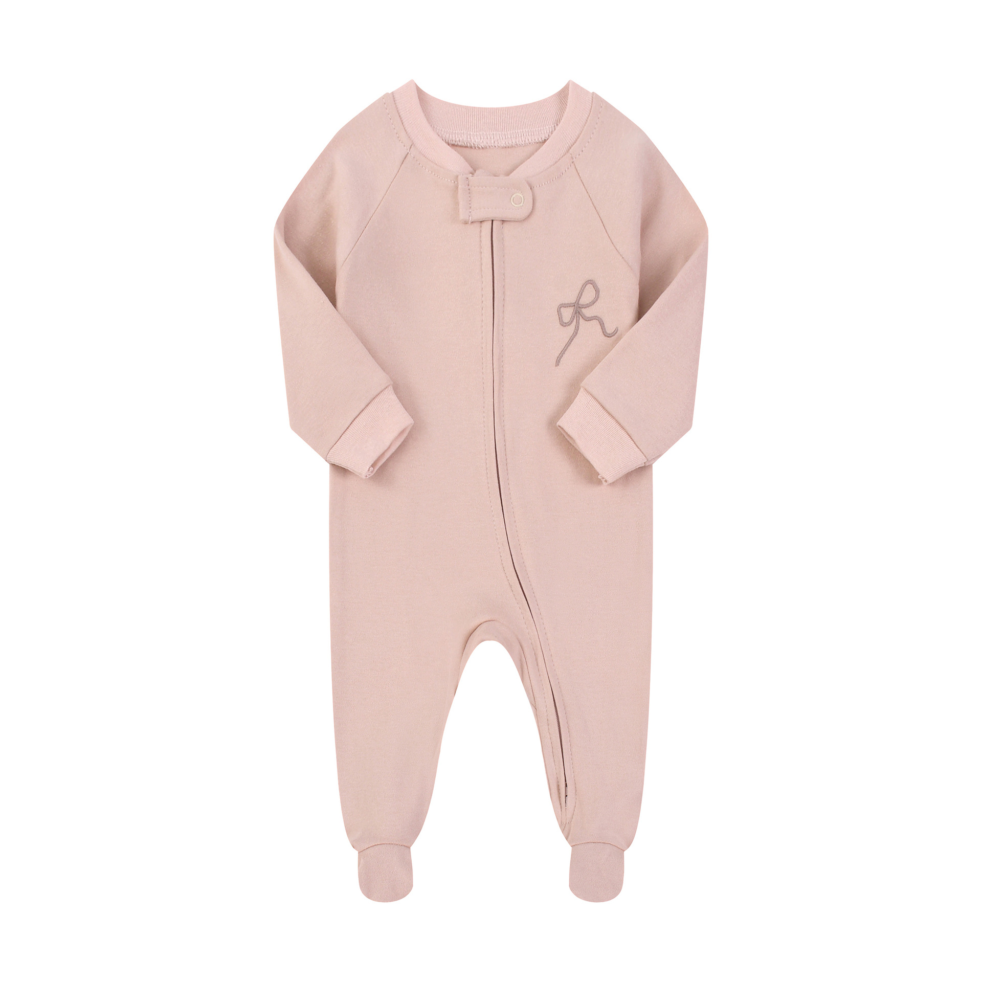 Cotton Baby Onesies Zipper - Macacão de Bebê Somenie de Manga