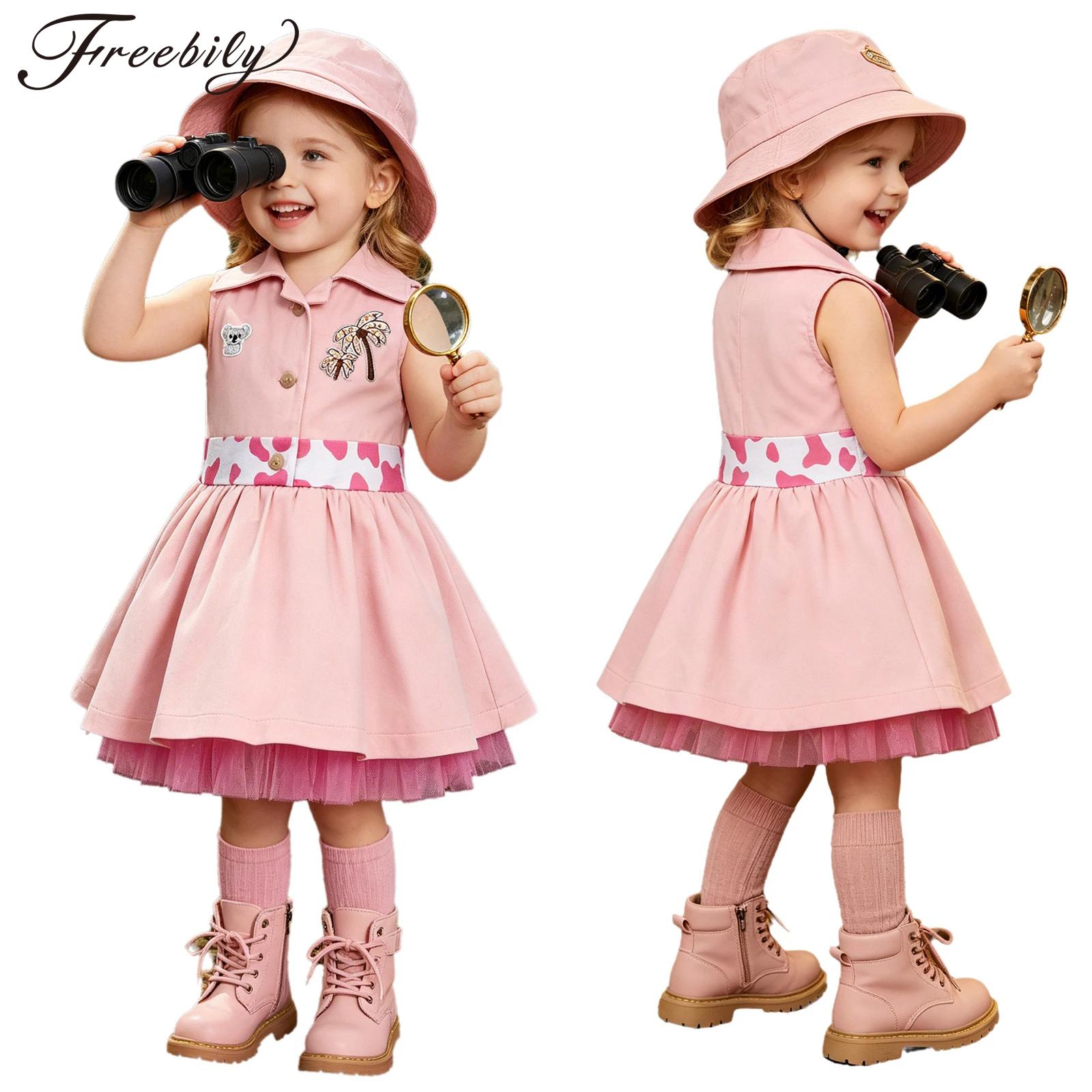 Toddler Girl Tulle Party Dress - Vestido de Tule Sem Mangas para