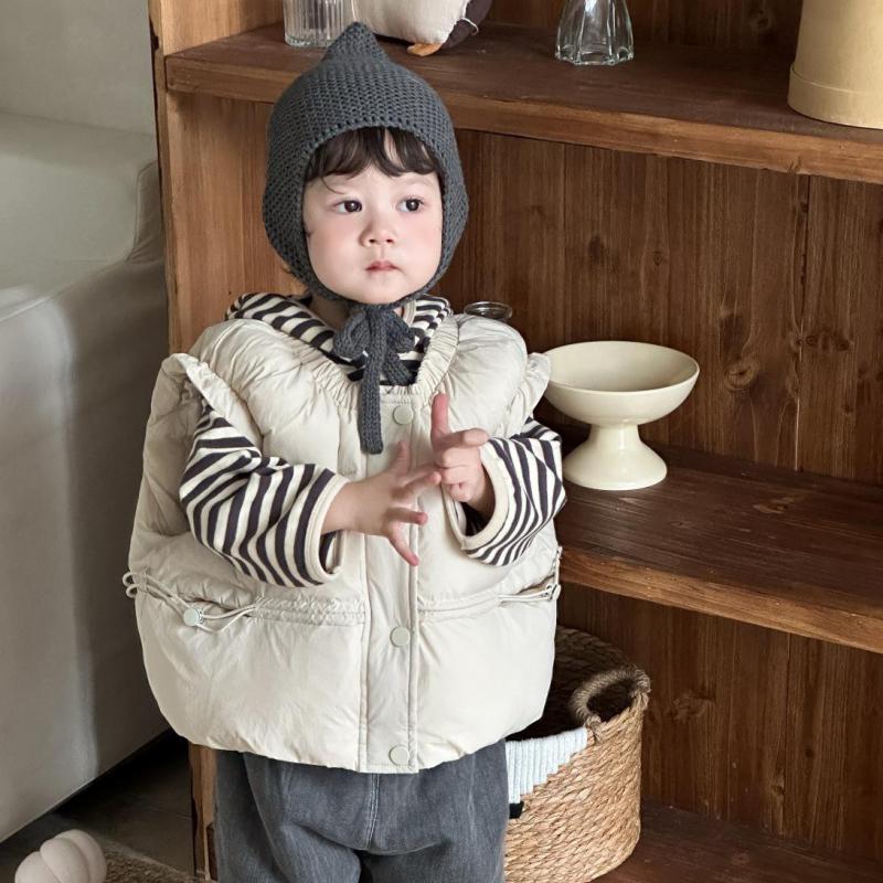 Toddler Boy Winter Fleece Jacket - Infantil menina quente cardigan meninos colete