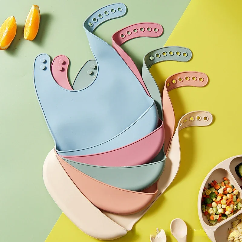 Waterproof Baby Bibs Silicone - 1 Unidade Babador de Silicone Impermeável