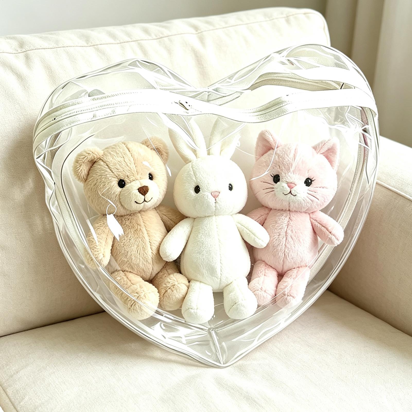 Nursery - Armazenamento de Brinquedos de Pelúcia Transparente