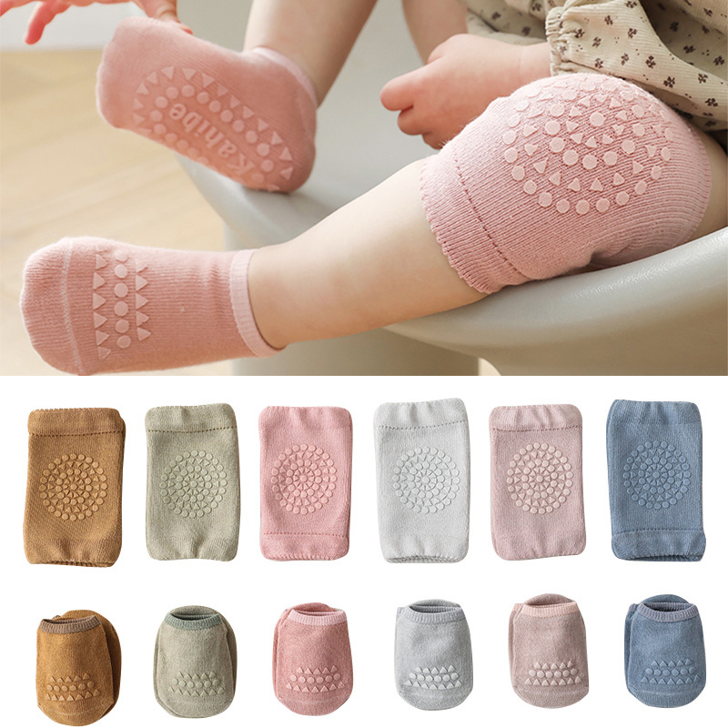 Unisex Baby Socks Non Slip - Joelheiras de segurança para bebês, conjunto