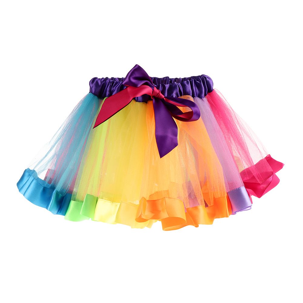 Vestido de princesa arco-íris  - Toddler Girl Tulle Party Dress avaliação e preço