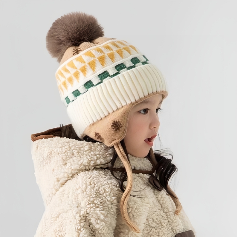 Gorro de bebê com proteção par - Infant Beanie Hat With Ears avaliação e preço