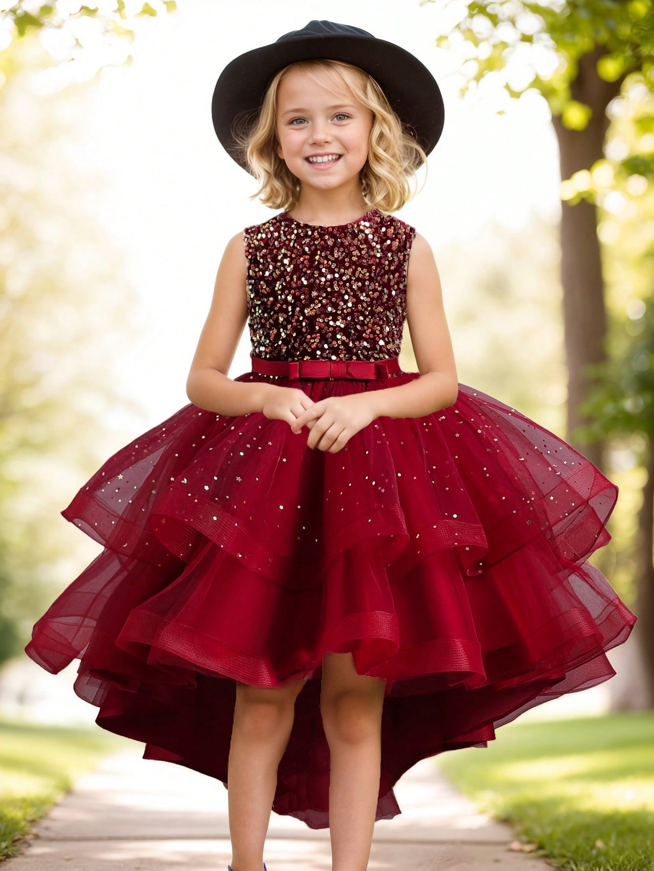 Vestido de Princesa Floral com - Toddler Girl Tulle Party Dress avaliação e preço