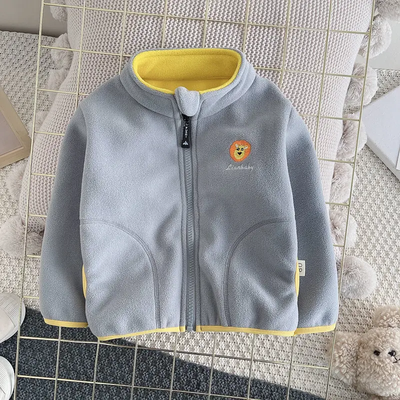 Novas crianças meninos meninas - Toddler Boy Winter Fleece Jacket avaliação e preço