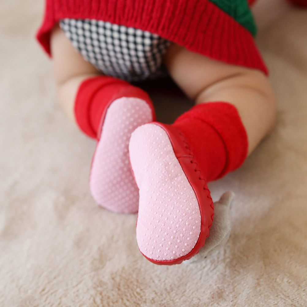 1 par de meias quentes de Nata - Unisex Baby Socks Non Slip avaliação e preço