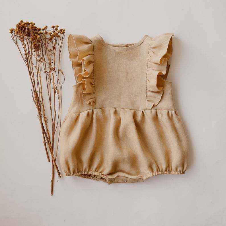 Verão bebê recém-nascido menin - Baby Summer Linen Sleeveless Jumpsuit avaliação e preço