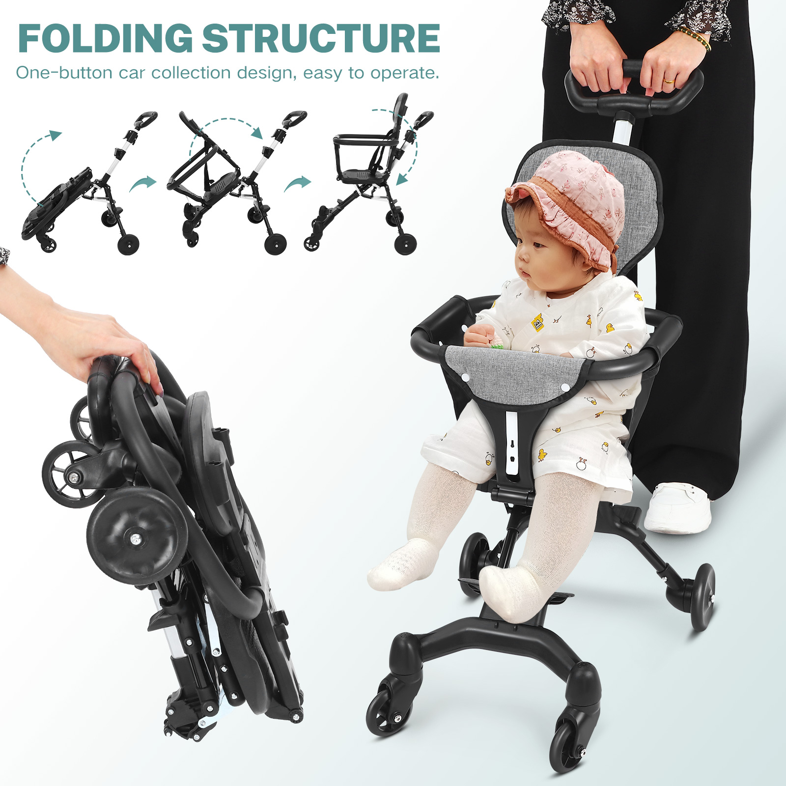 Infantil compacto leve assento - Lightweight Foldable Baby Stroller Compact avaliação e preço
