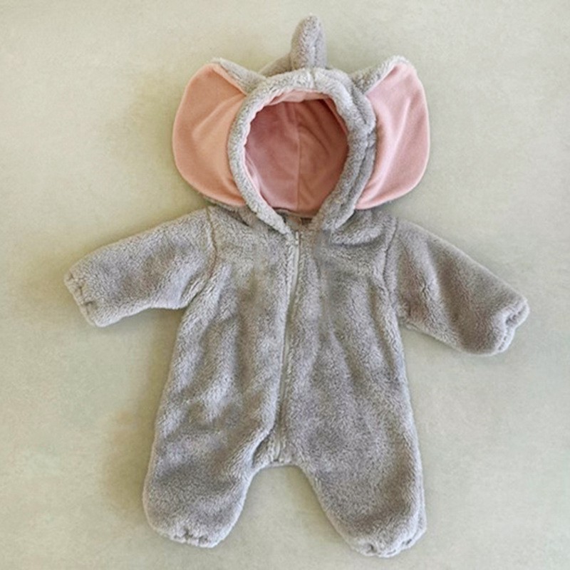 Adorável Macacão de Elefante p - Cotton Baby Onesies Zipper avaliação e preço