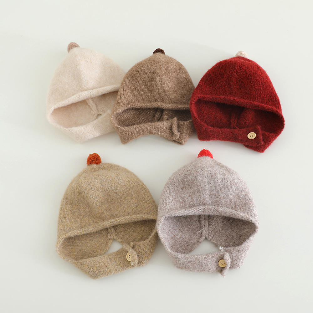 Inverno malha bebê earflap cha - Infant Beanie Hat With Ears avaliação e preço