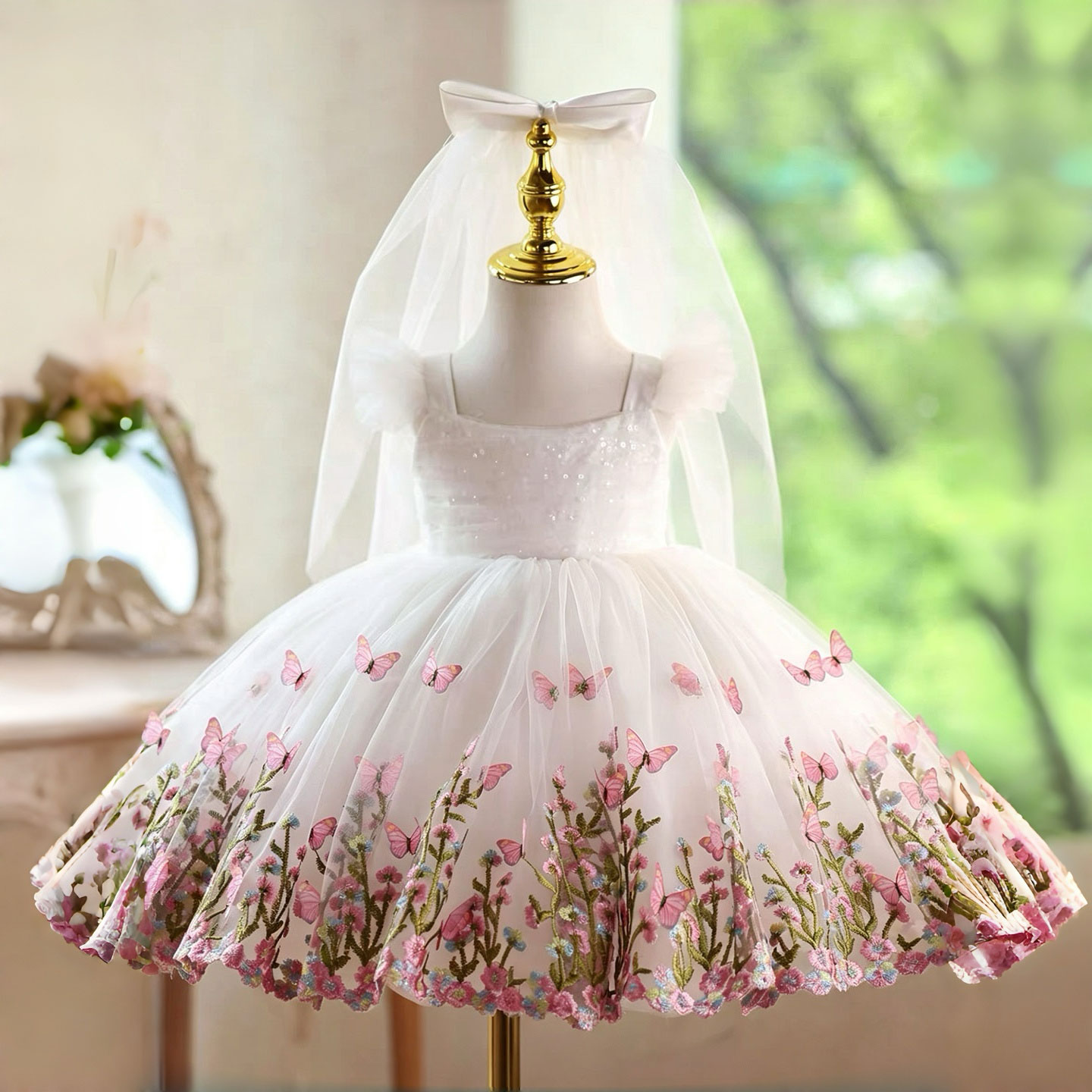 Vestido Infantil Jill Wish D27 - Toddler Girl Tulle Party Dress avaliação e preço