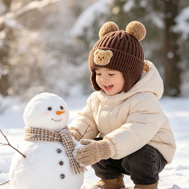 1-10PCS Gorro de Tricô com Ore - Infant Beanie Hat With Ears avaliação e preço
