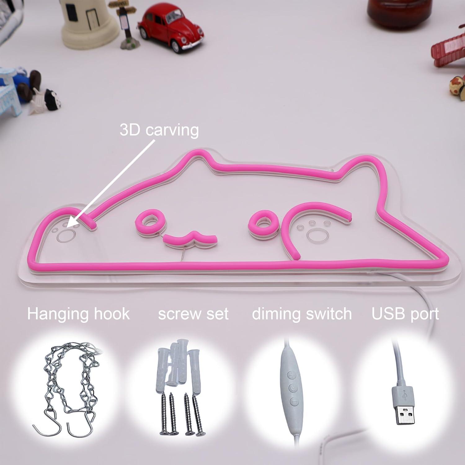 Luz Neon de Gato USB Regulável - Nursery avaliação e preço