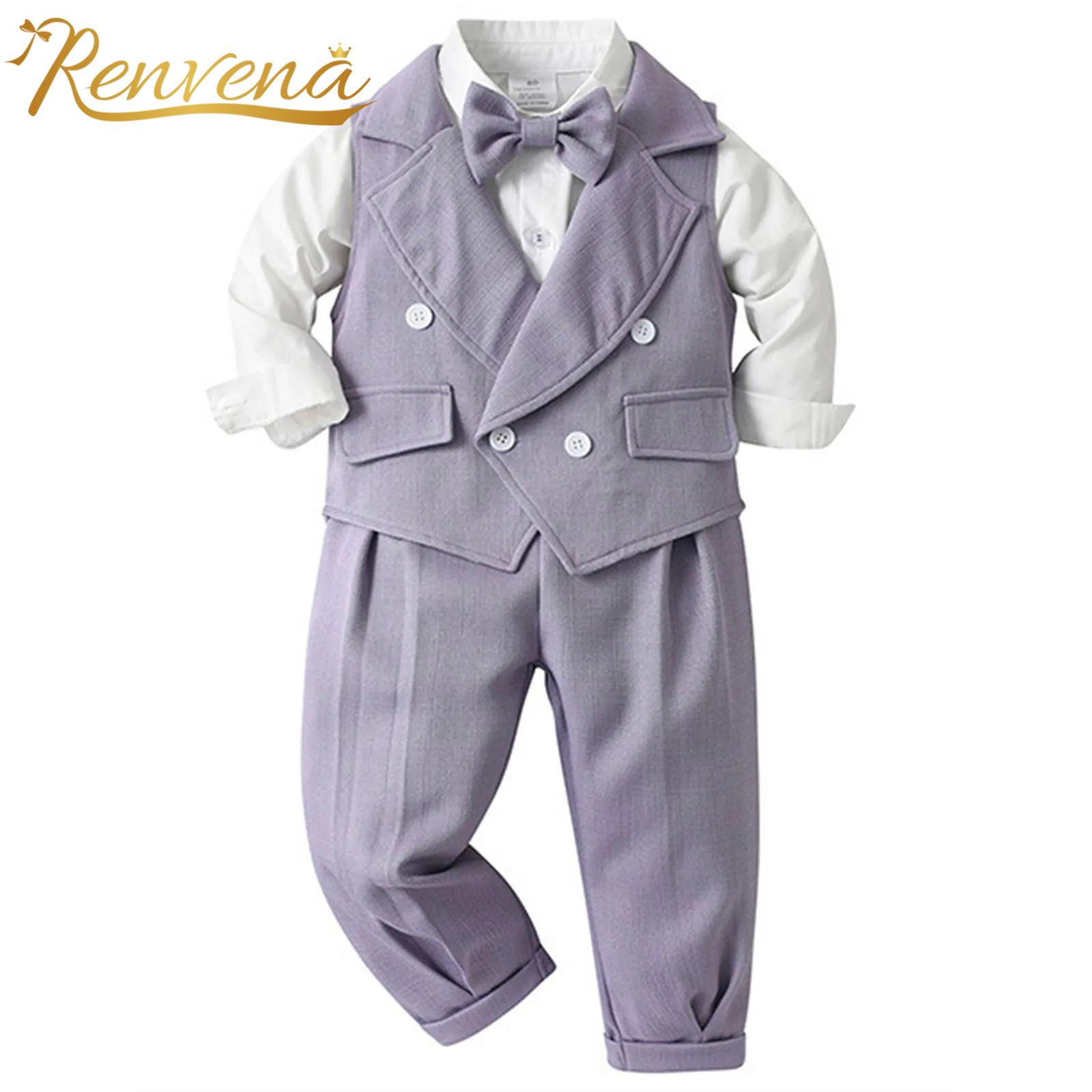Bebê meninos cavalheiro terno  - Baby Boy Suit Set Baptism avaliação e preço