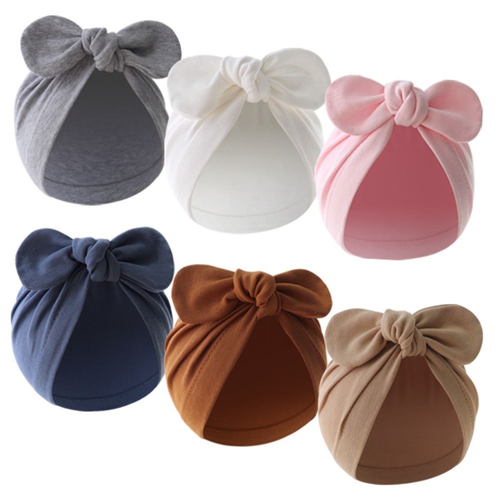 Chapéu de bebê com nó de flor  - Infant Beanie Hat With Ears avaliação e preço