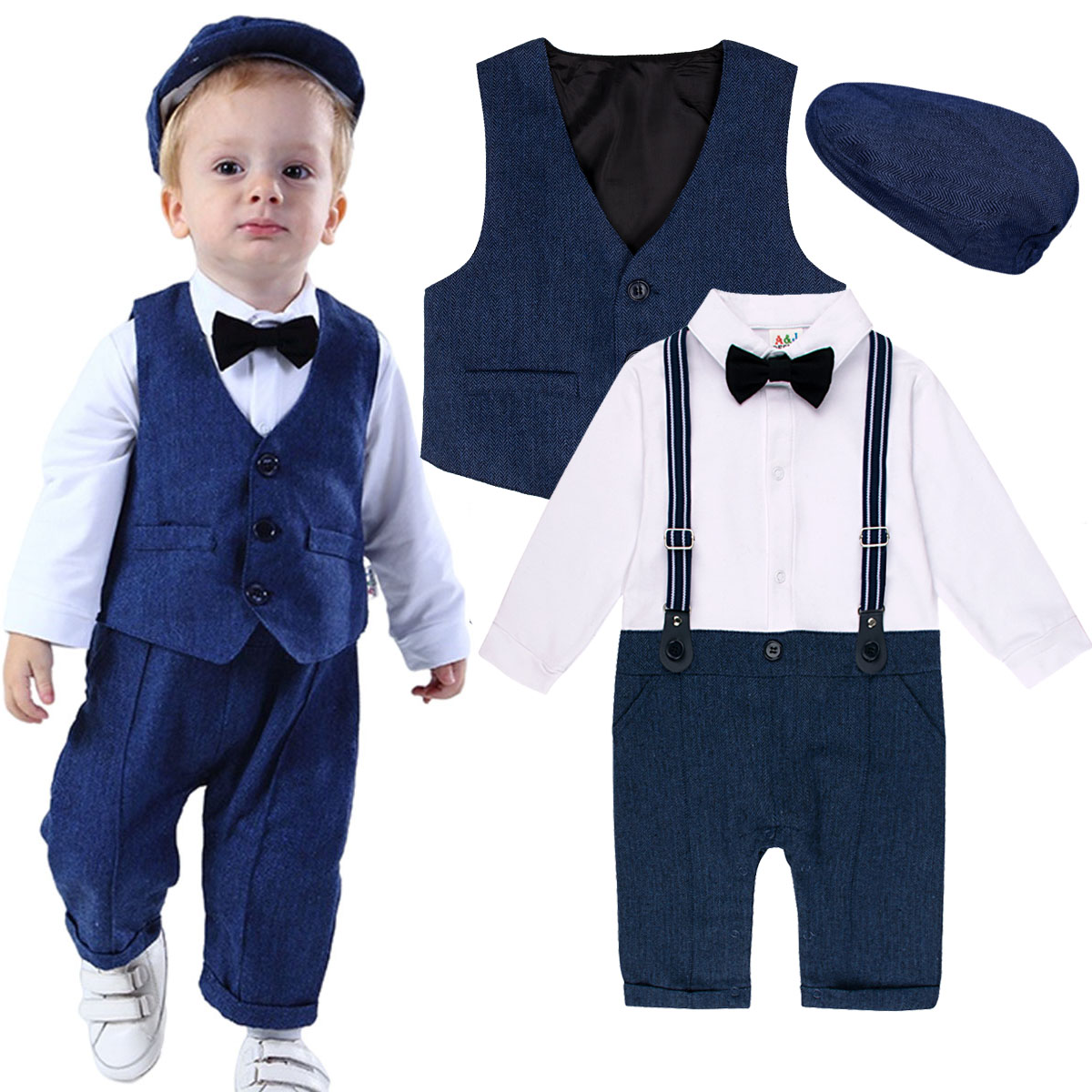 Conjunto de Roupa para Bebê Me - Baby Boy Suit Set Baptism avaliação e preço