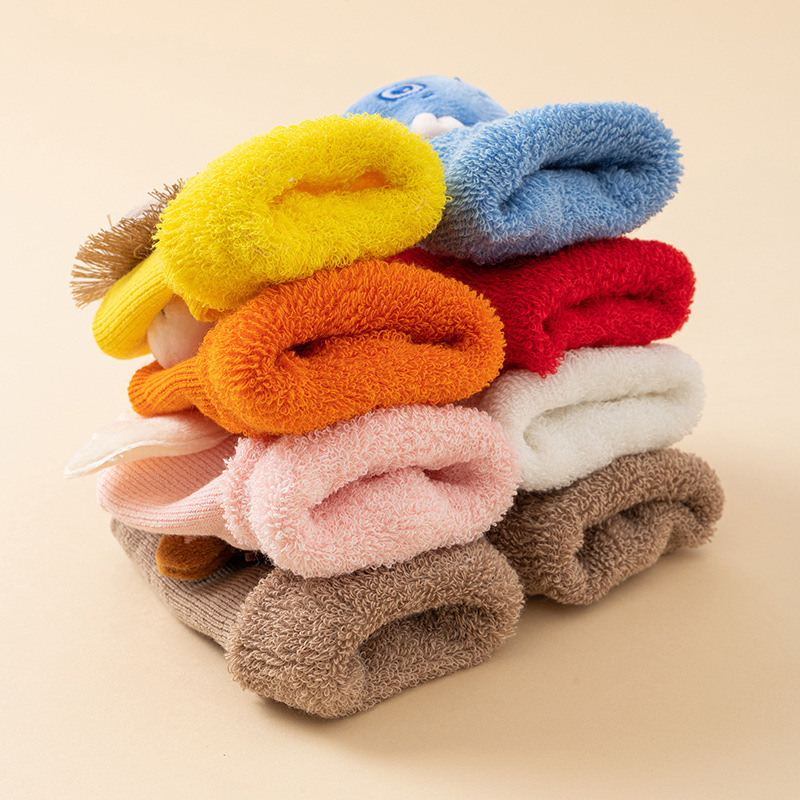 1/3/5 Pares de Meias Grossas d - Unisex Baby Socks Non Slip avaliação e preço