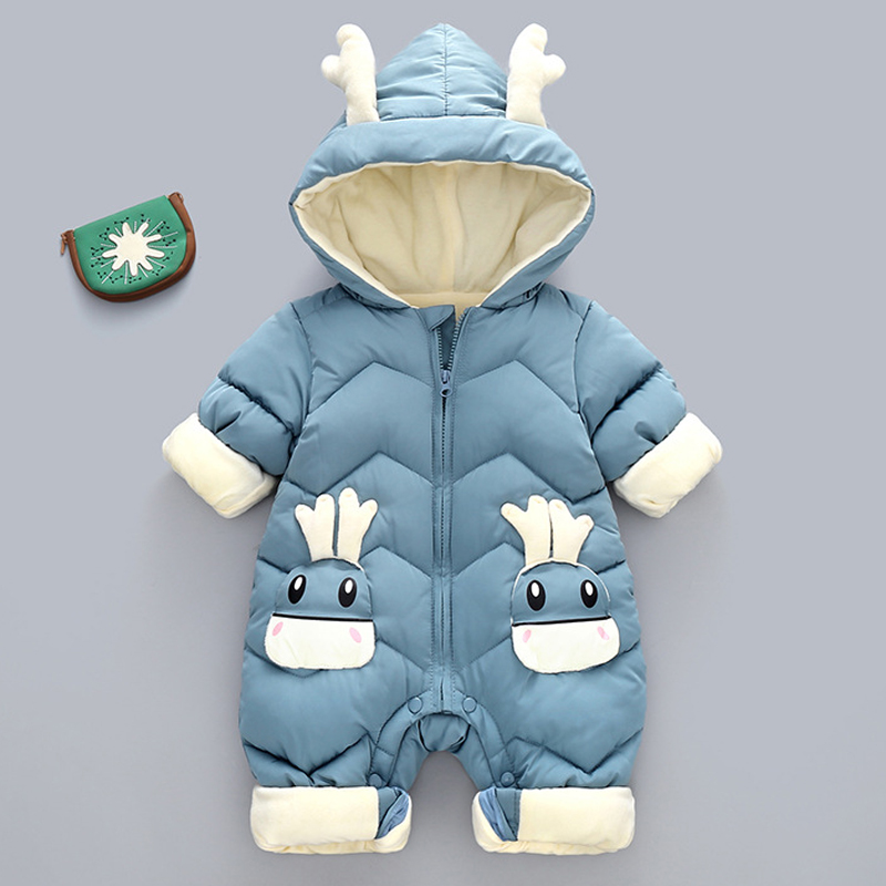 Macacão infantil de veludo gro - Cotton Baby Onesies Zipper avaliação e preço
