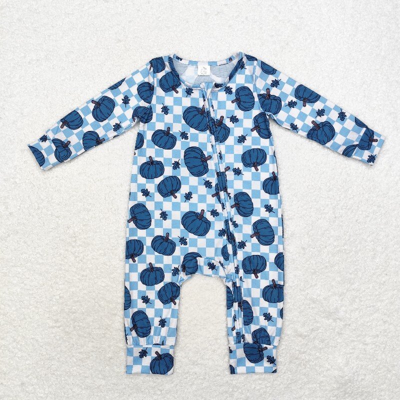 8.21 bambu voar azul abóbora f - Cotton Baby Onesies Zipper avaliação e preço