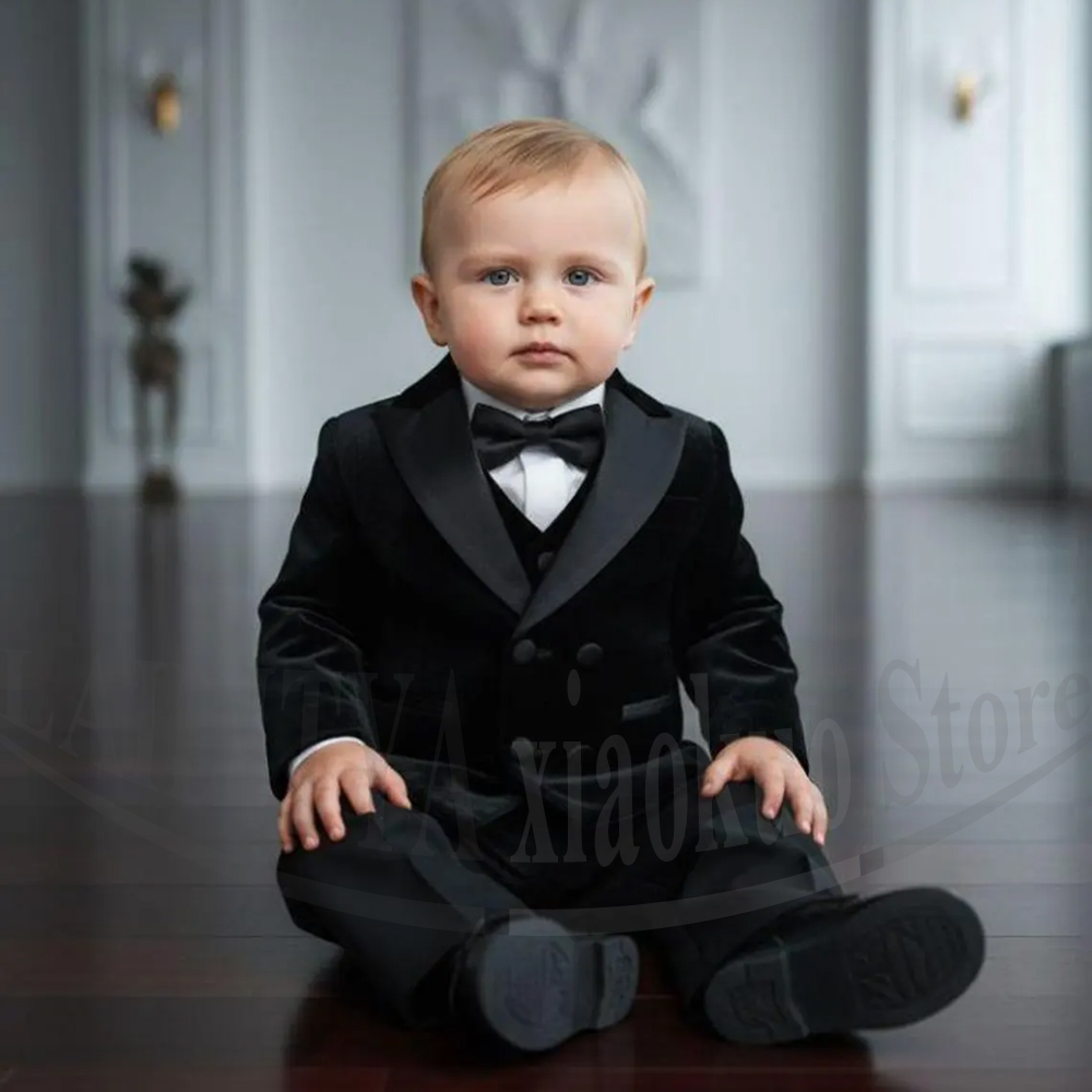 Conjunto de Terno de Veludo pa - Baby Boy Suit Set Baptism avaliação e preço