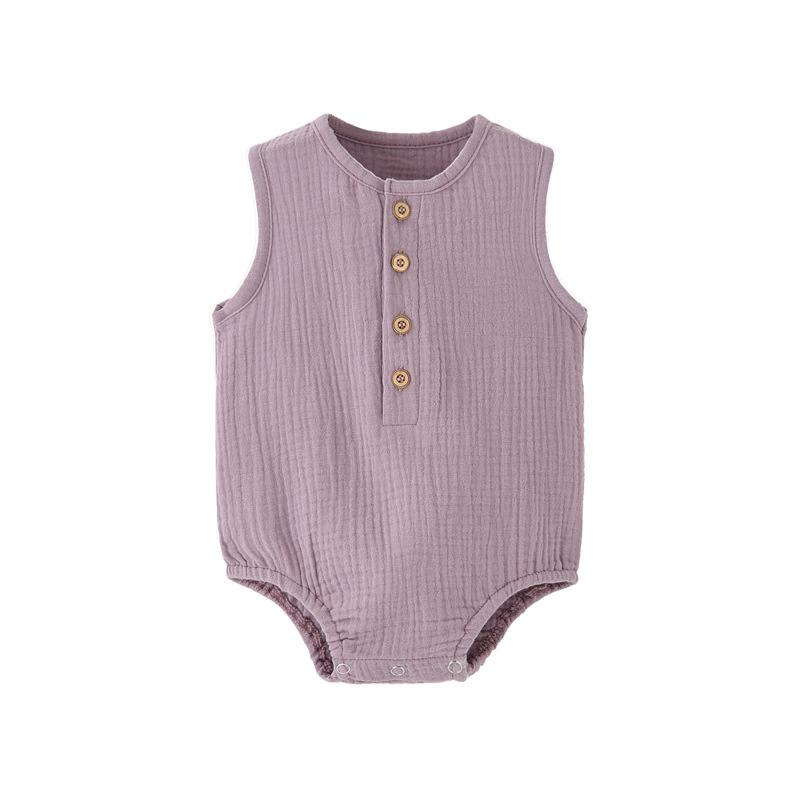 Macacão de Verão para Bebê Rec - Baby Summer Linen Sleeveless Jumpsuit avaliação e preço