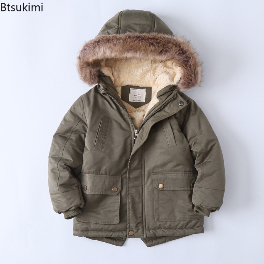 Casacos forrados de lã das cri - Toddler Boy Winter Fleece Jacket avaliação e preço